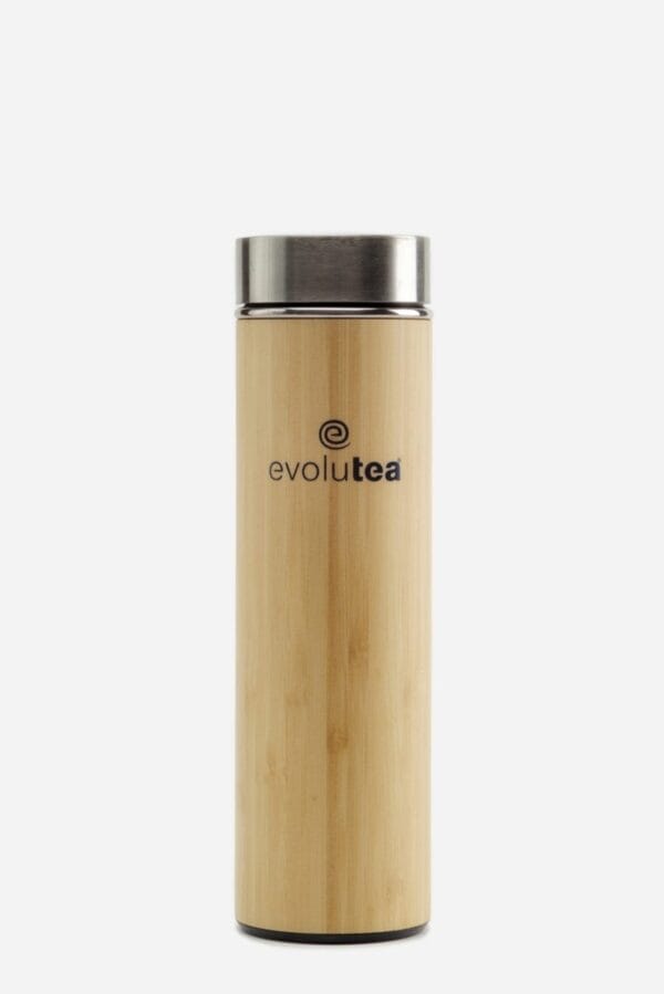 Botella ecológica de acero inoxidable y bambú