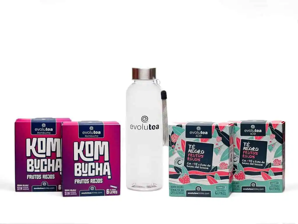 Set de Té de Frutos Rojos con botella