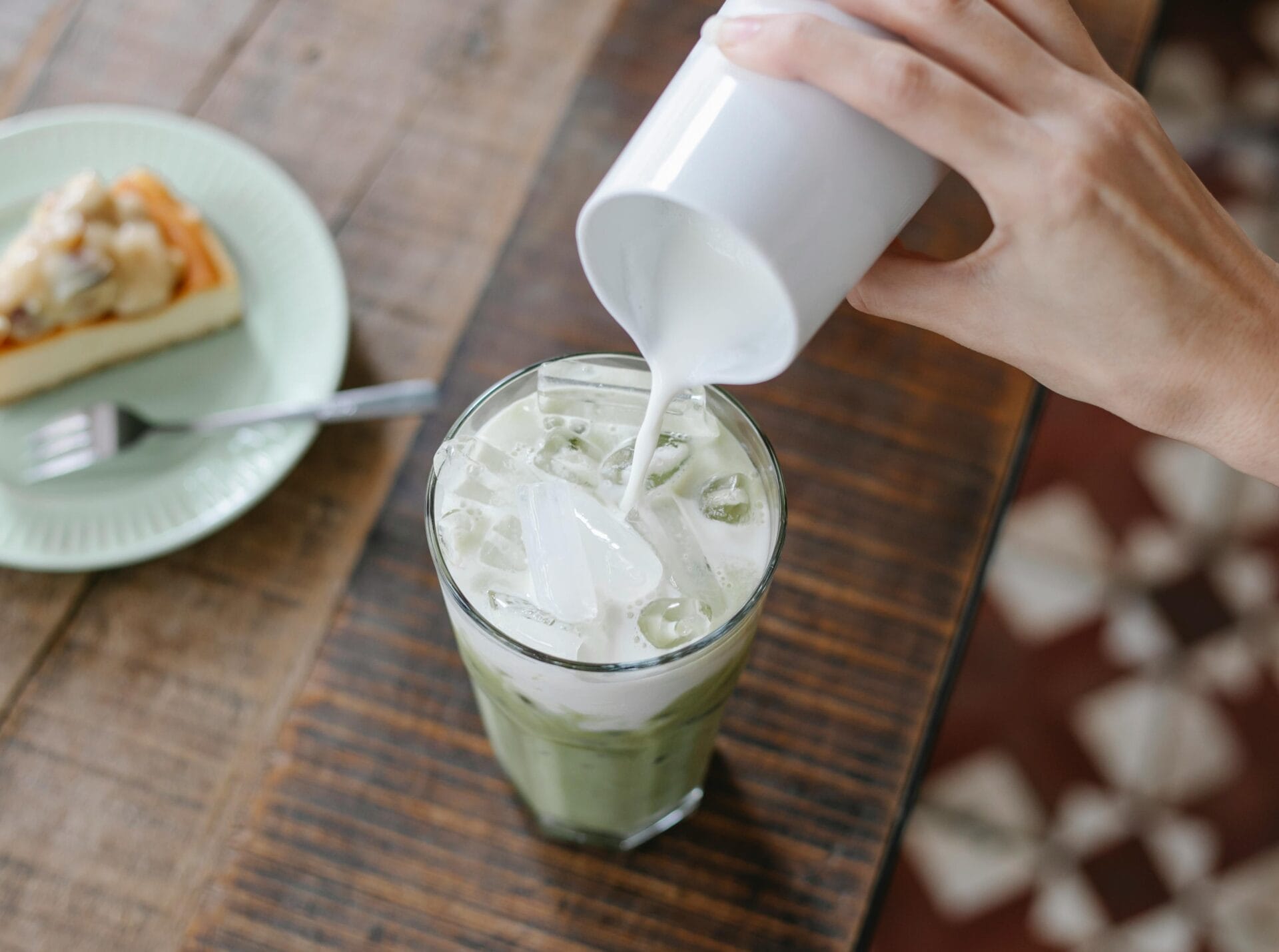 té matcha con leche